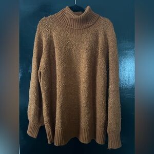 Who What Wear Womens Turtleneck Sweater in Rich Brown